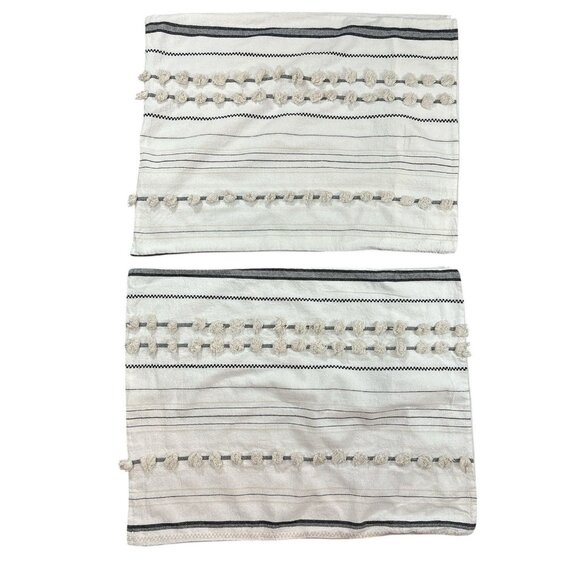 Cloth and canopy standard pair cotton striped pillowcases - Picture 1 of 5